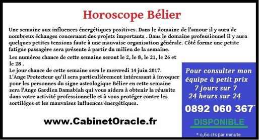 Horoscope Bélier 