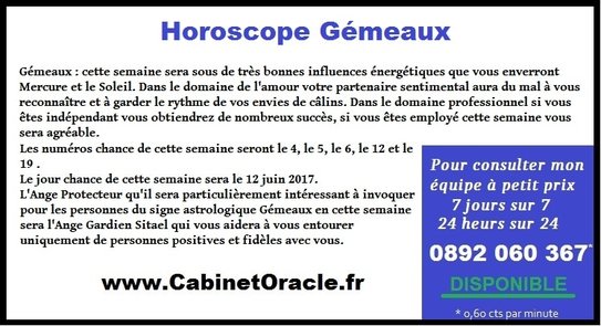 Horoscope Gémeaux 