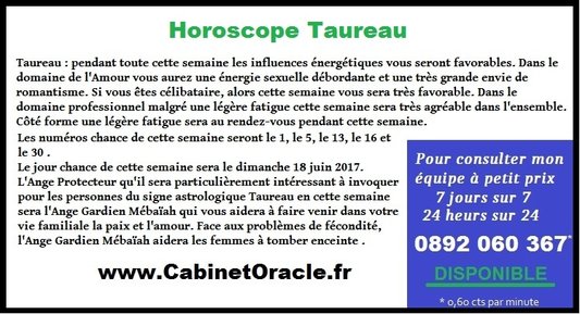 Horoscope Taureau 
